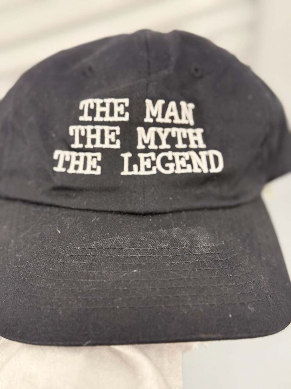 KC The Man The Myth The Legend Snapback Hat Black Embroidered